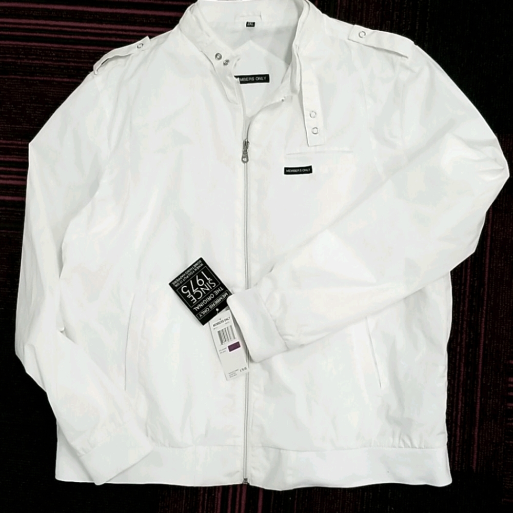 Members Only all white jacket!